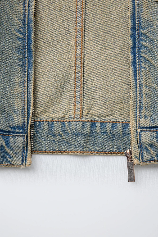 DISTRESSED DENIM JACKET