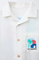 PRINTED LINEN BLEND SHIRT