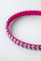 BEADED FLOWER HEADBAND