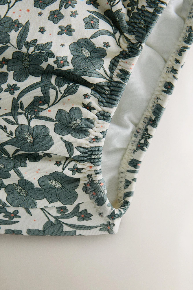 BAS MAILLOT DE BAIN PLAGE ENFANT FLEURS TROPICALES