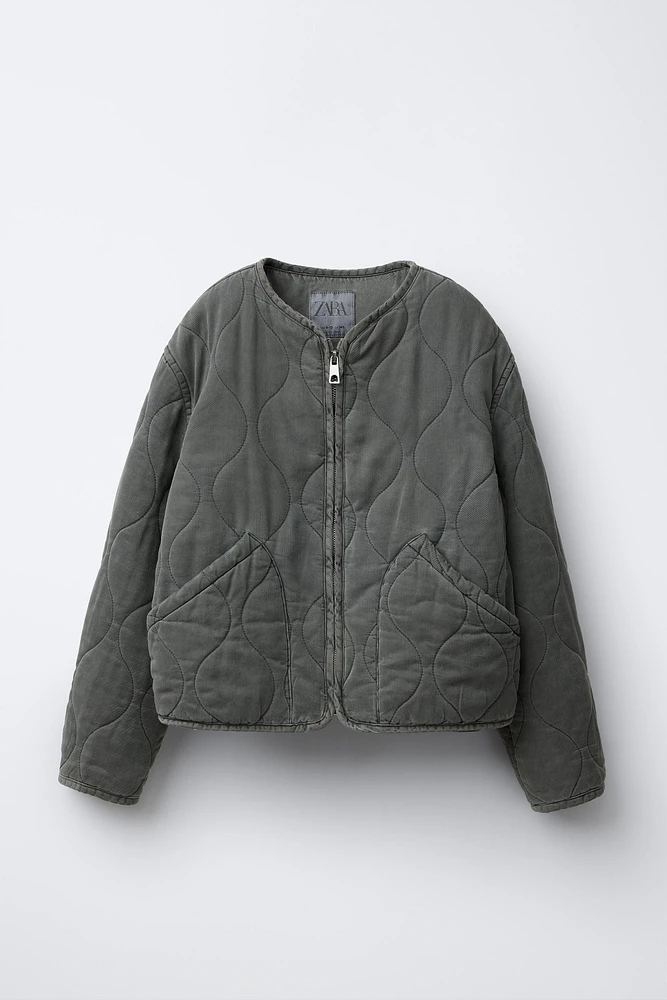 WASHED QUILTED JACKET