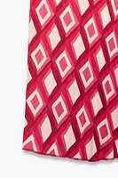 MINI JUPE À IMPRIMÉ GÉOMÉTRIQUE AVEC CEINTURE