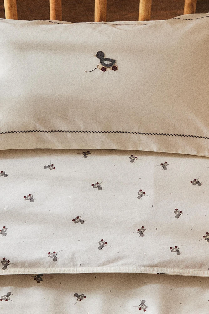 CHILDREN’S DUVET COVER WITH DUCKLING PRINT