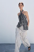 PANTALON PALAZZO À RAYURES ZW COLLECTION