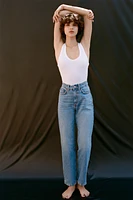 HIGH-WAISTED TRF MOM FIT JEANS