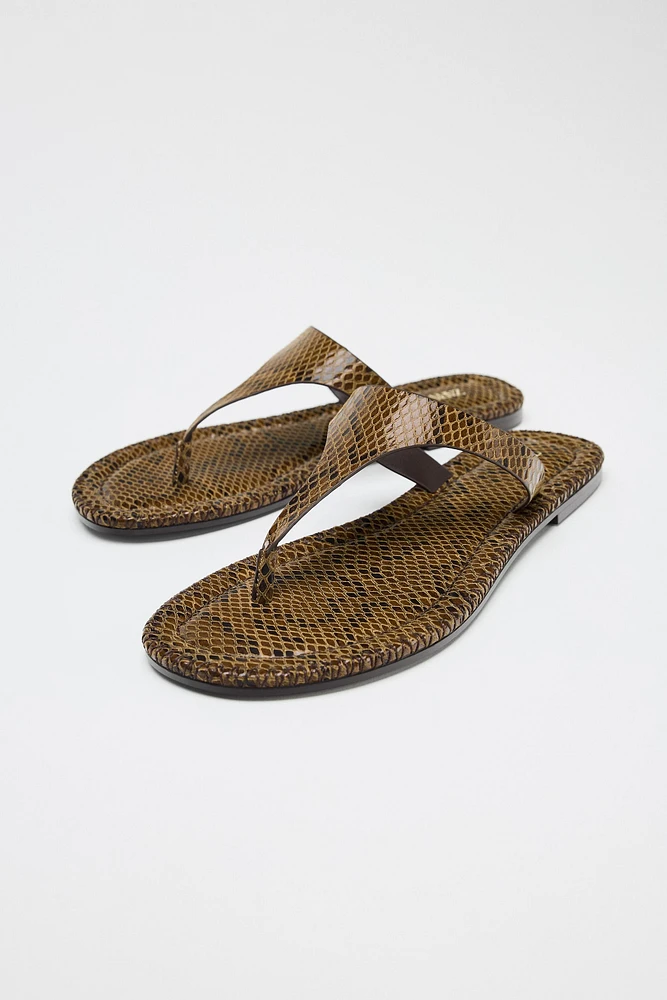 ANIMAL PRINT SANDALS