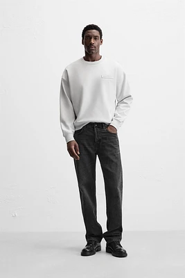 CREW NECK SWEATSHIRT WITH PATCH