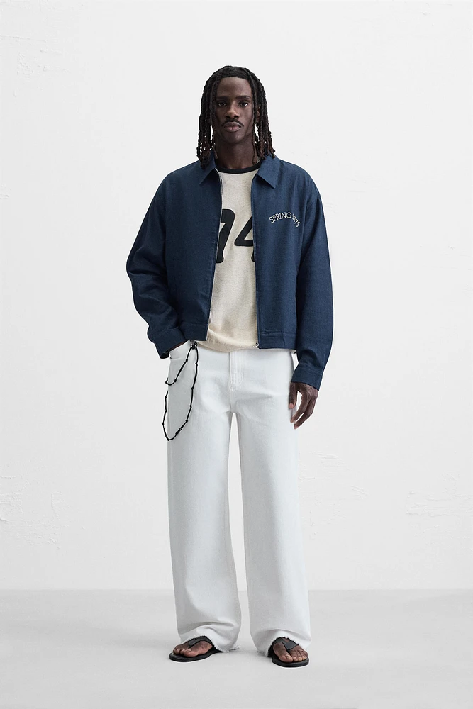 CONTRAST EMBROIDERY JACKET