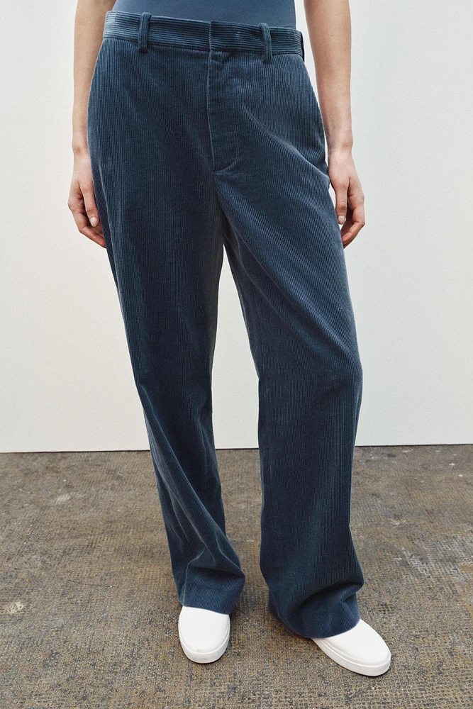 PANTALON DROIT EN VELOURS CÔTELÉ ZW COLLECTION