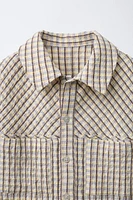 TEXTURED PLAID SHIRT