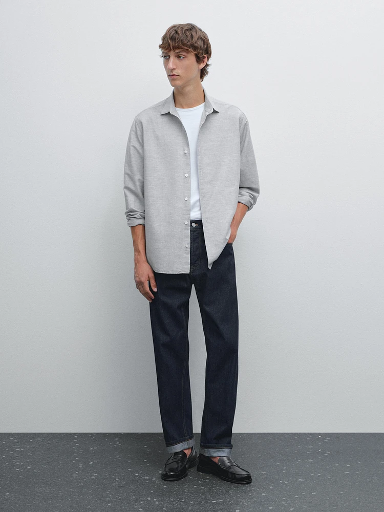 Chemise regular fit chinée