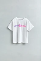 T-SHIRT IMPRIMÉ À INSCRIPTION EN RELIEF