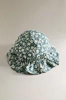 CHILDREN’S TROPICAL FLORAL BEACH HAT