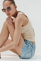 SHORT CHINO EN JEAN TRF