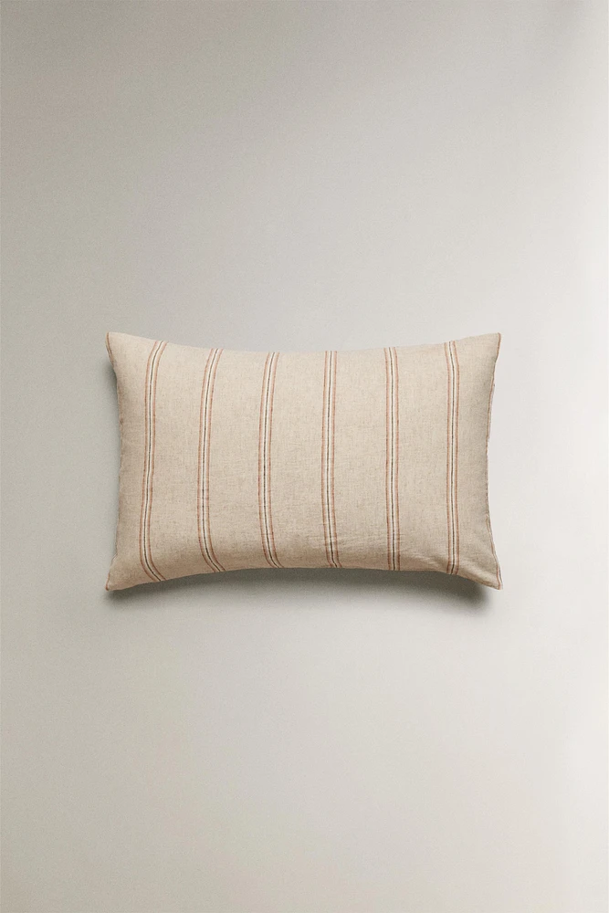 DYED THREAD STRIPED PILLOWCASE