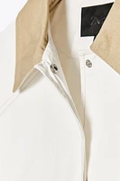 CONTRAST COLLAR WAXED JACKET