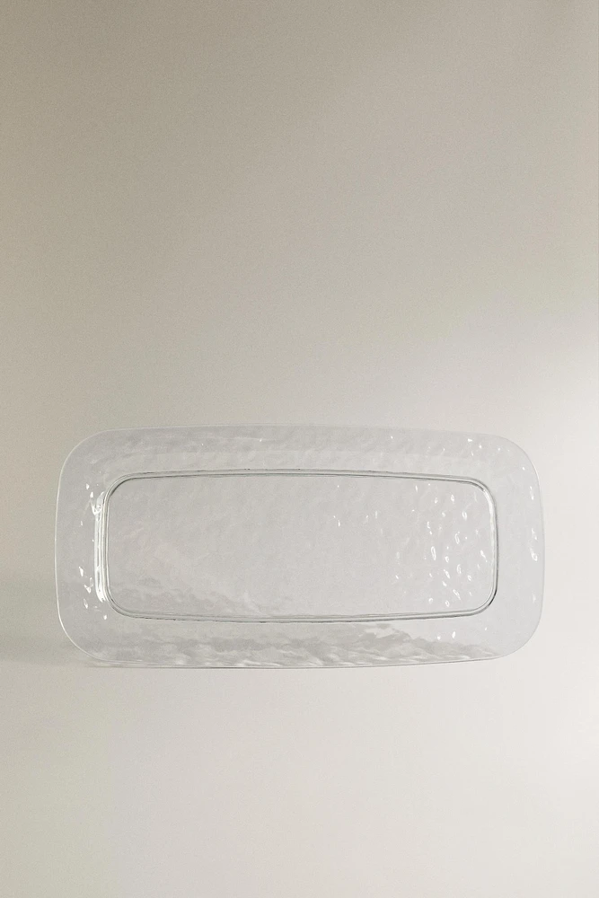PLATEAU ACRYLIQUE BORD TEXTURÉ