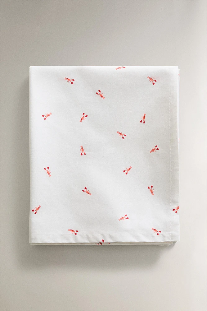 NAPPE COTON ENDUIT LANGOUSTES