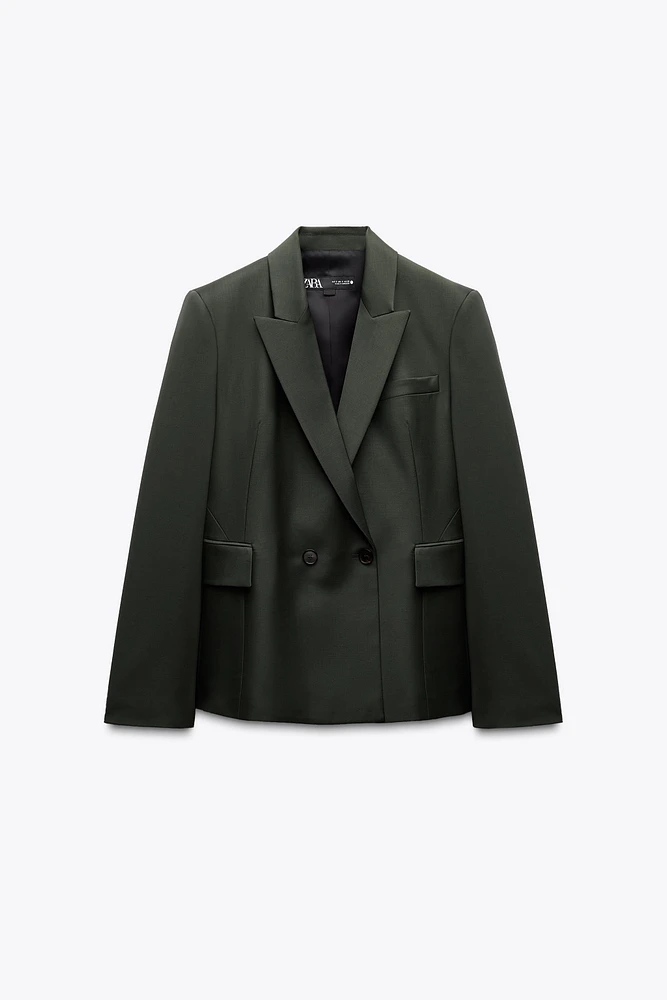 VESTE CROISÉE EN MÉLANGE DE LAINE ZW COLLECTION