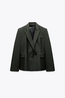VESTE CROISÉE EN MÉLANGE DE LAINE ZW COLLECTION