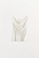 SATIN EFFECT LACE TOP