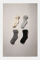LOT DE QUATRE CHAUSSETTES COLORÉES