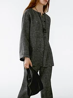 100% linen deconstructed jacket
