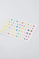 GLITTER FLOWERS ZARA FACE STICKERS