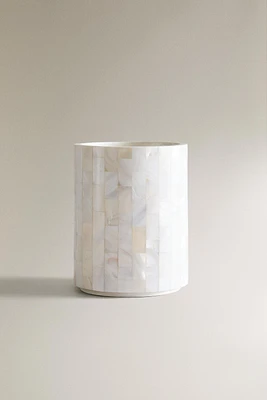 MOTHER-OF-PEARL TOOTHBRUSH CUP