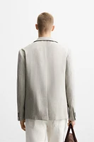 VESTE DE COSTUME STRUCTURÉE AVEC LIN