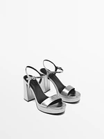 Leather platform sandals