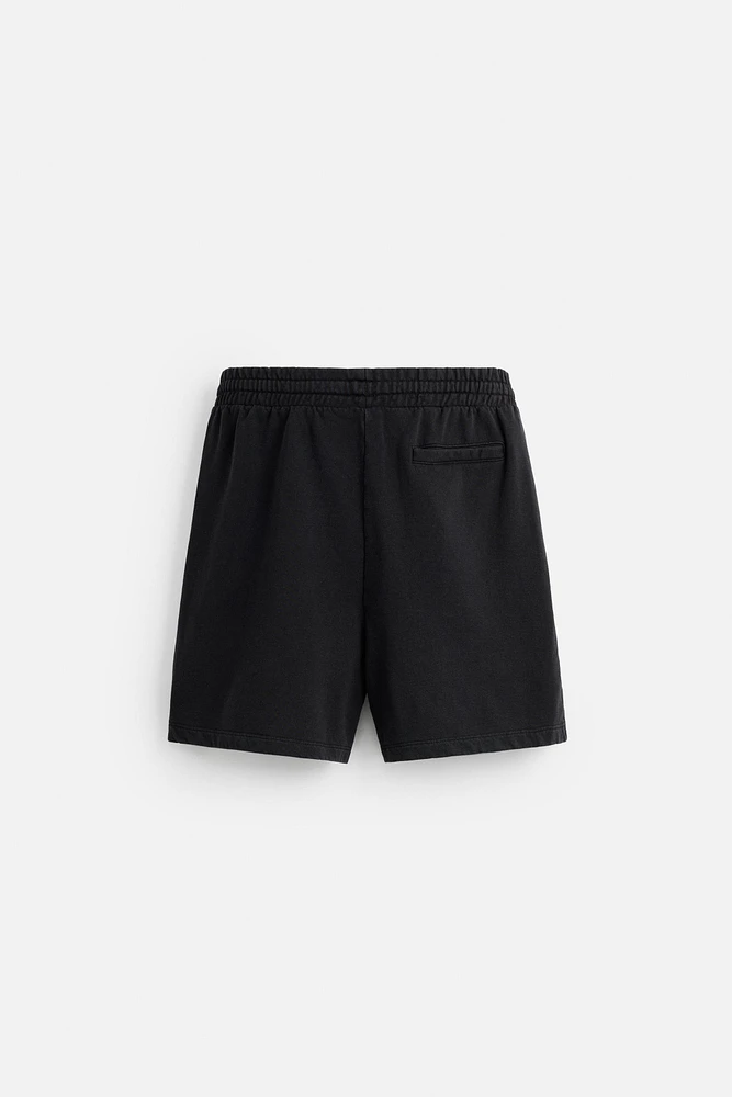 RELAXED FIT WASHED JOGGER SHORTS