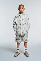 TIE-DYE SPORTY HOODED RAINCOAT