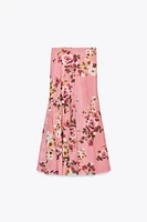 PRINTED TULLE MAXI SKIRT