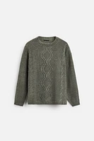 BRAIDED TEXTURED SWEATER
