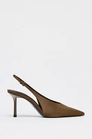 CHAUSSURES À TALONS EFFET SATINÉ