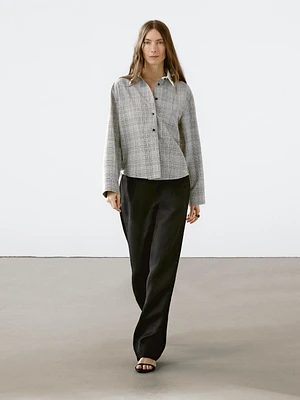 Chemise à carreaux coton mélang