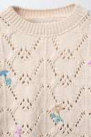 FLORAL KNIT SWEATER