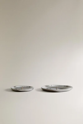 BOUGEOIR ALUMINIUM ARGENTÉ