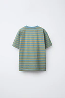 STRIPED EMBROIDERED T-SHIRT