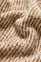 CONTRAST TWO-TONE CHENILLE BLANKET