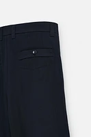 PANTALON PLISSÉ COTON ET LYOCELL