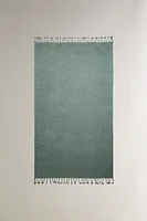 FRINGED COTTON BEACH TOWEL