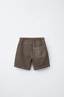 COMFY TWILL COTTON LINEN SHORTS