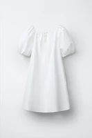 FLORAL POPLIN DRESS