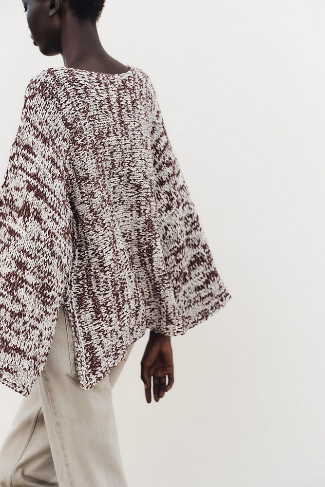 COMBINATION KNIT SWEATER