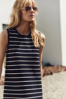 STRIPED KNIT MINI DRESS