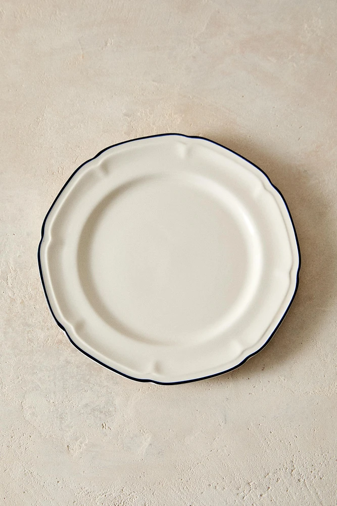 DINNER PLATE WITH CONTRAST RIM