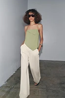 ASYMMETRIC CREPE TOP