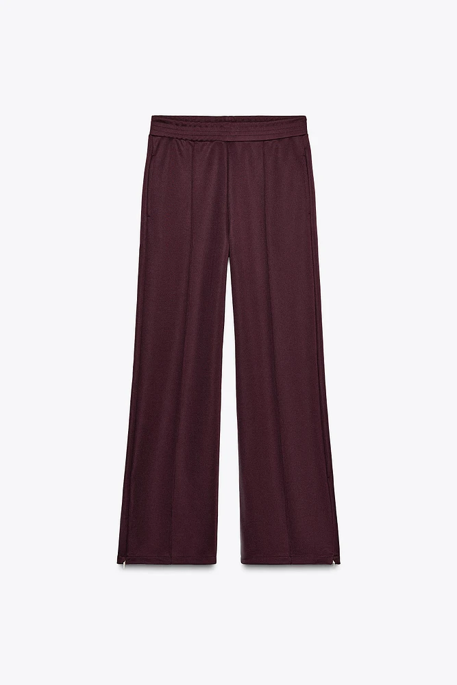 ZIPPERED TRACK PANTS